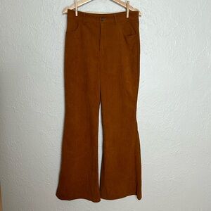 Brown bootcut corduroy pants